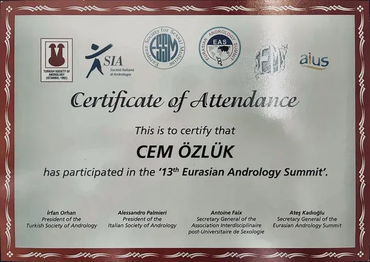 13th Eurasian Andrology Summit — Op. Dr. Cem Özlük
