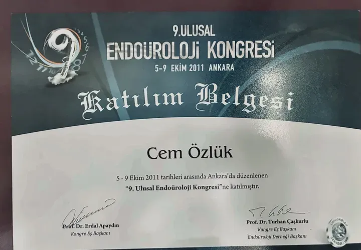 9. Ulusal Endoüroloji Kongresi — Op. Dr. Cem Özlük